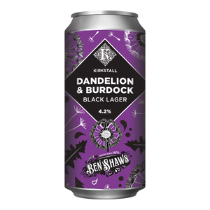 Kirkstall x Ben Shaws - Dandelion & Burdock Black Lager - 4.2% - 440ml